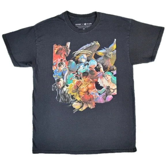 Capcom Pax Exclusive Sz Large T Shirt Gung Ho Teppen Ryu Mega Man Video Game - Picture 1 of 7